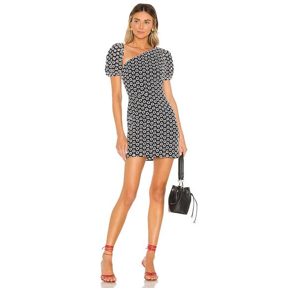 Lovers + Friends Dresses & Skirts - Lovers & Friends Evan Black and White Circle Mini Dress